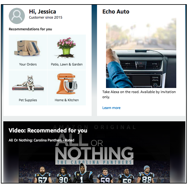 Amazon AI Personalized Recommendations