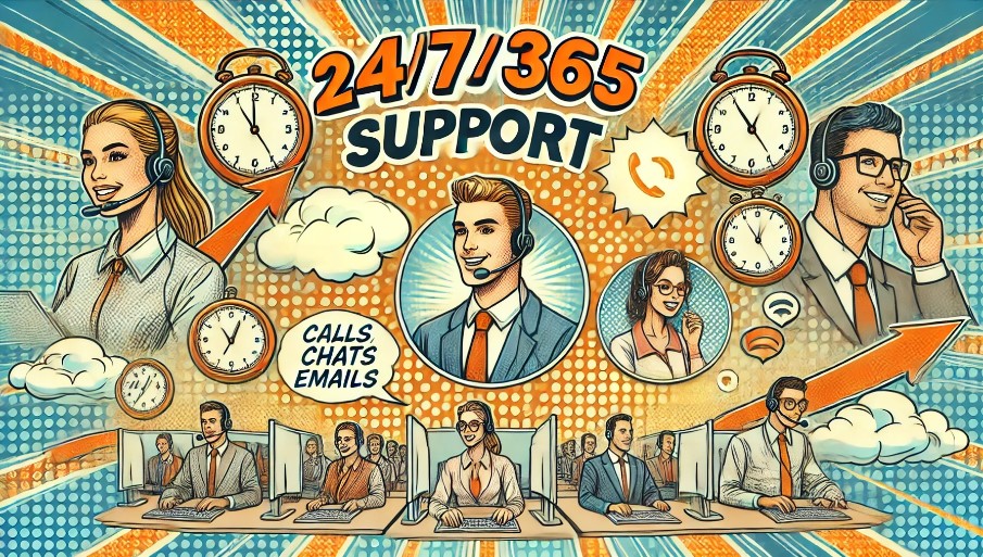 24/7/365 support